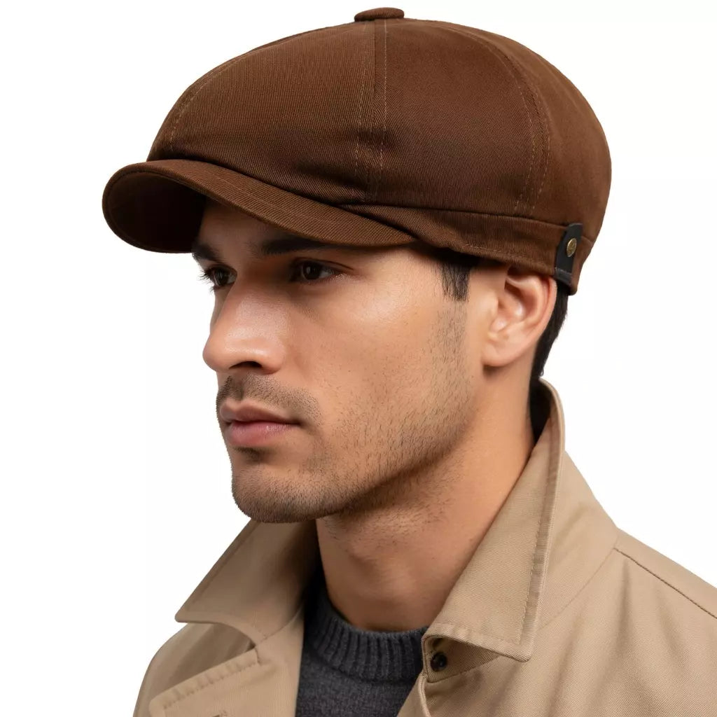 Clarke Vintage Cotton Newsboy Cap