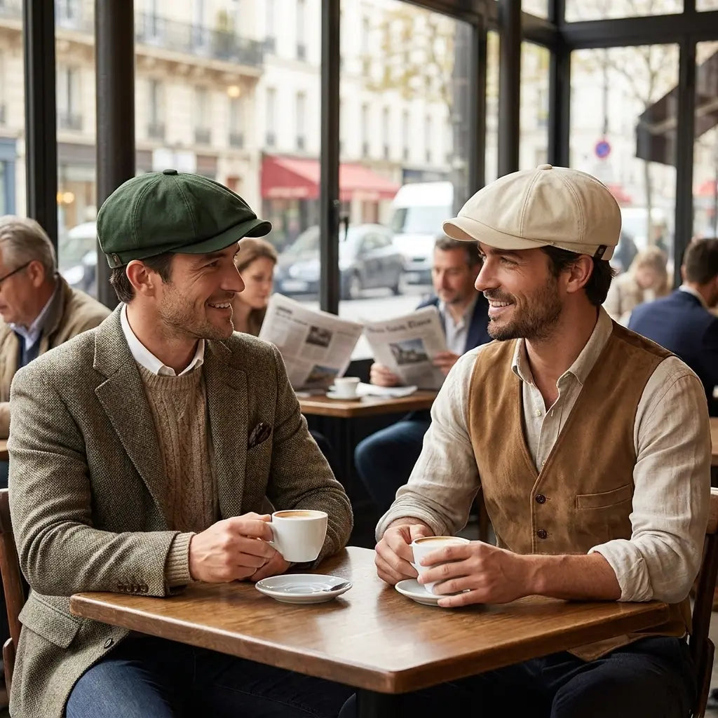 Clarke Vintage Cotton Newsboy Cap