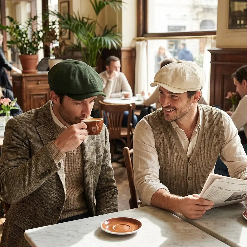 Clarke Vintage Cotton Newsboy Cap