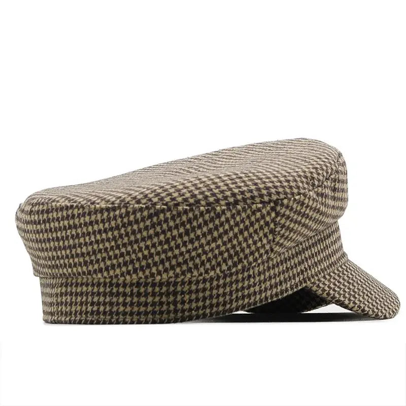 Classic Houndstooth Sailor Cap