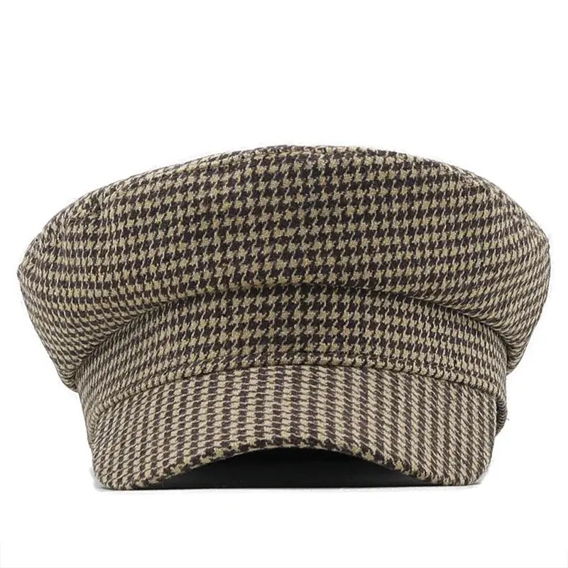 Classic Houndstooth Sailor Cap