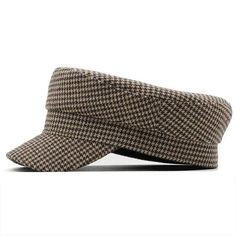 Classic Houndstooth Sailor Cap