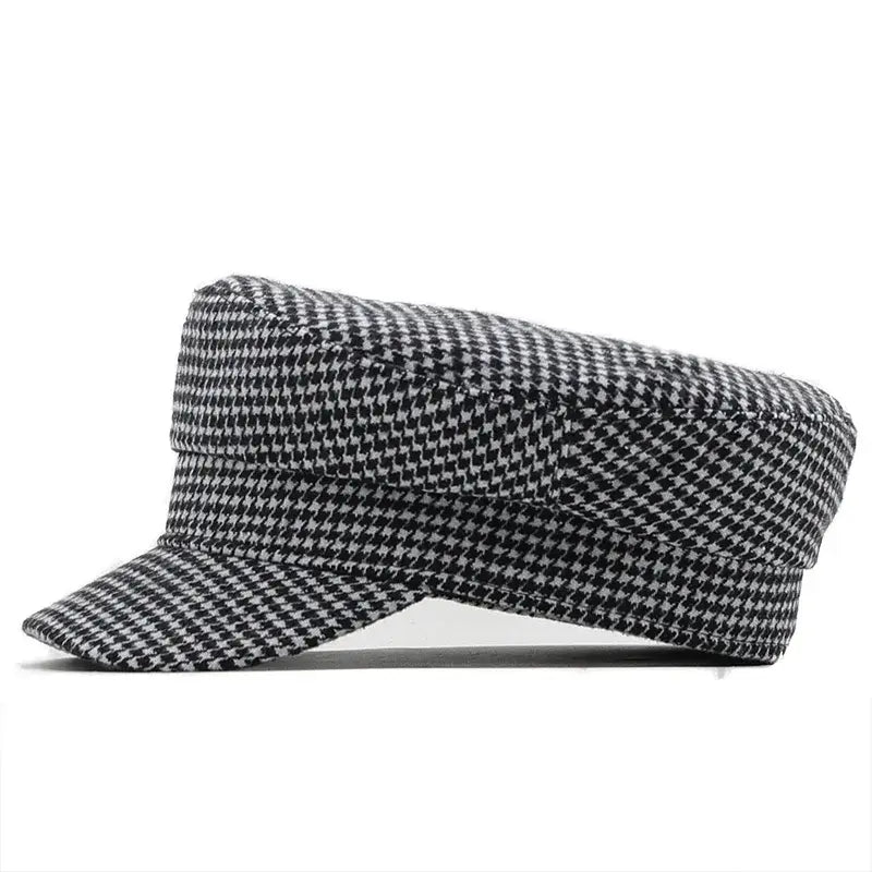 Classic Houndstooth Sailor Cap