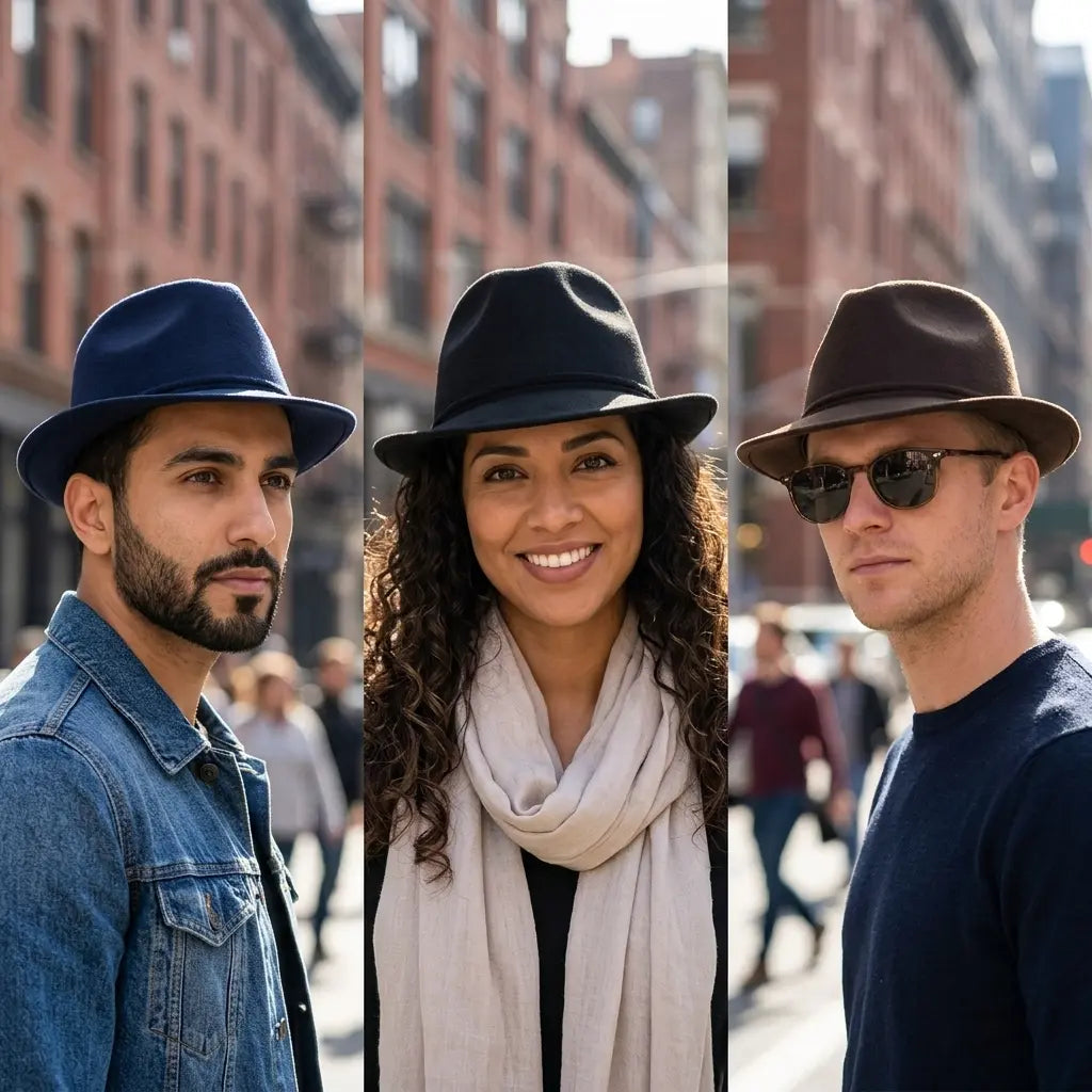 Classic Plain Felt Trilby Hat