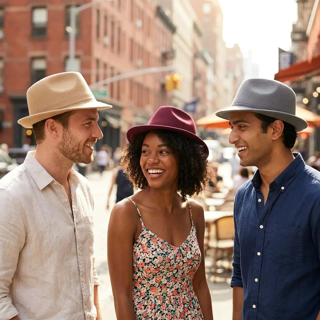 Classic Plain Felt Trilby Hat