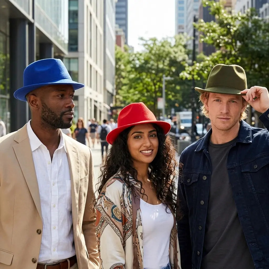 Classic Plain Felt Trilby Hat