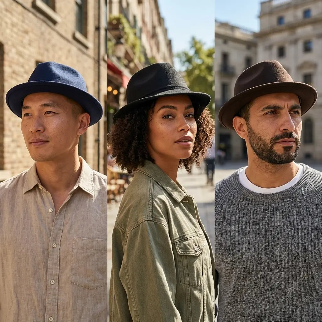 Classic Plain Felt Trilby Hat