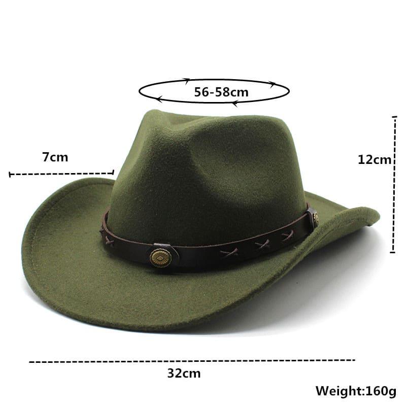 Clay Western Wool Cowboy Hat