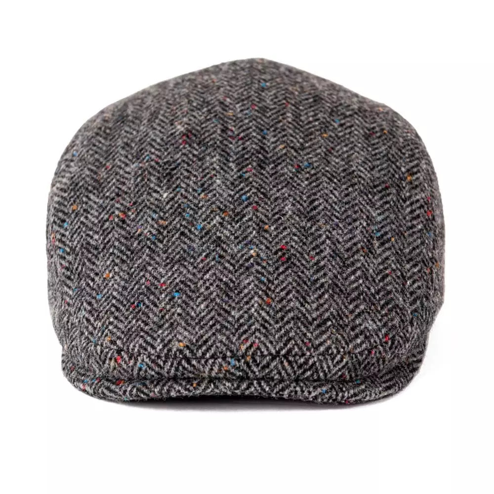 Clifton Flecked Wool Flat Cap