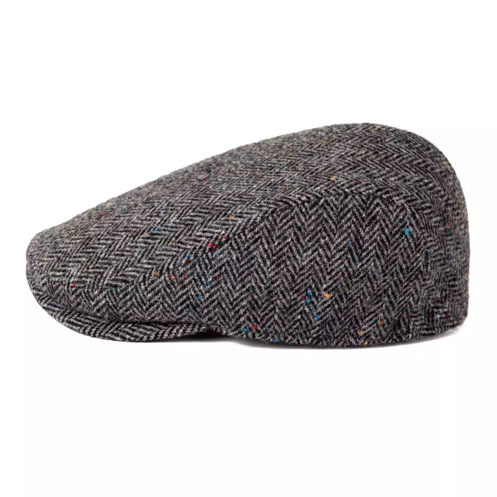 Clifton Flecked Wool Flat Cap
