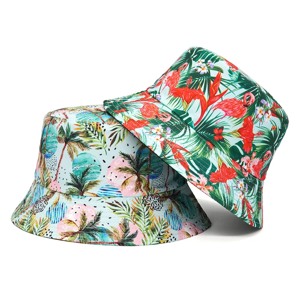 Coconut Tree Reversible Bucket Hat