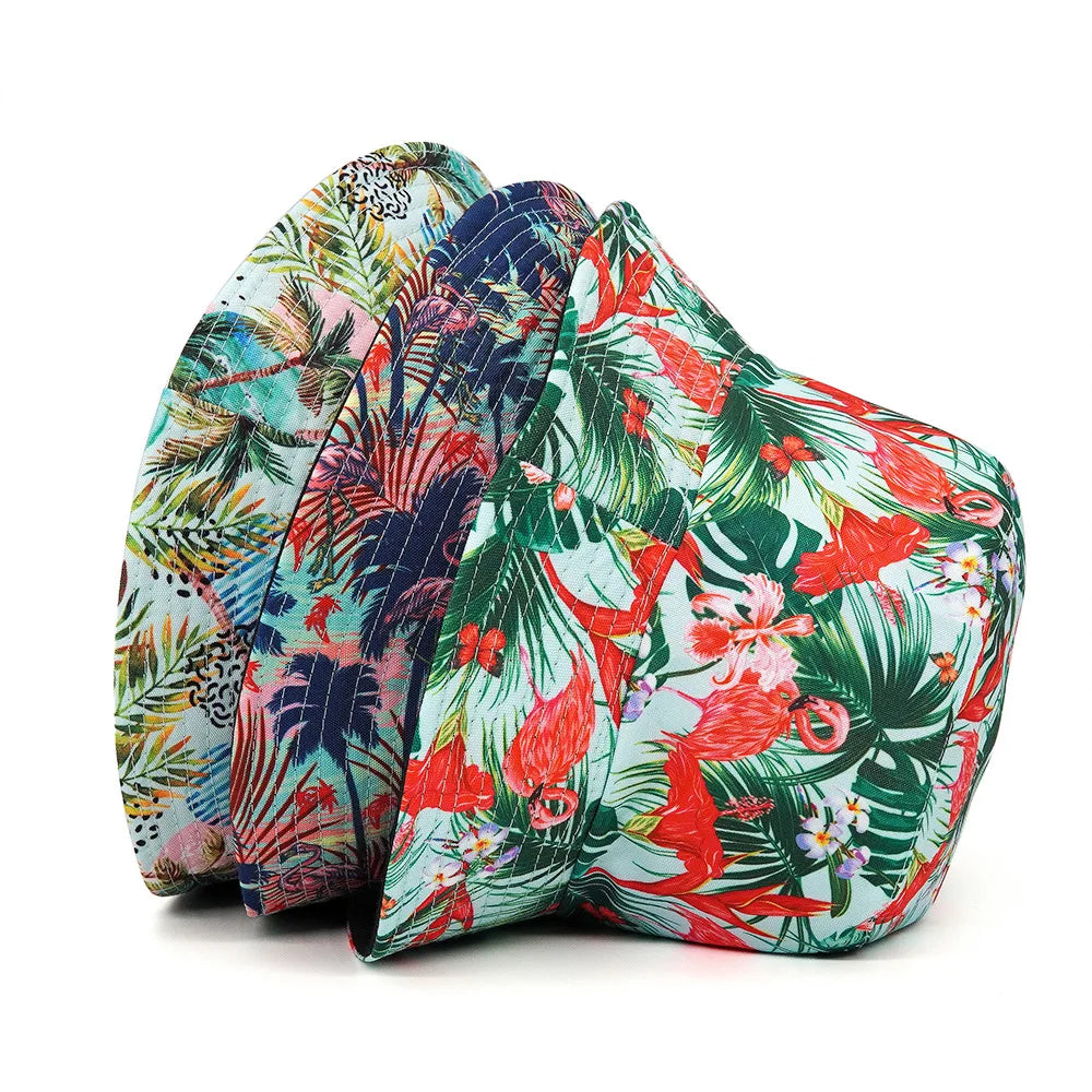Coconut Tree Reversible Bucket Hat