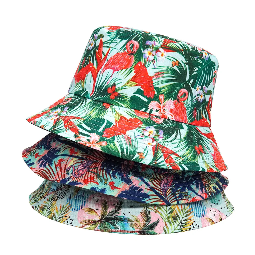 Coconut Tree Reversible Bucket Hat