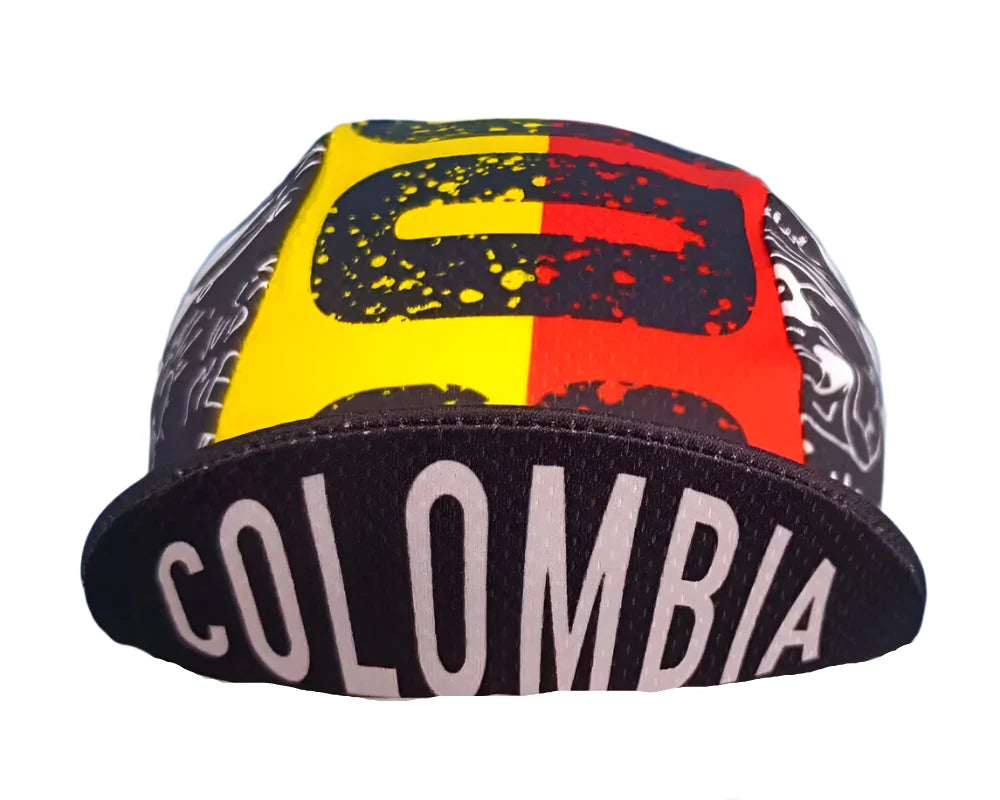 Colombia Black Cycling Cap
