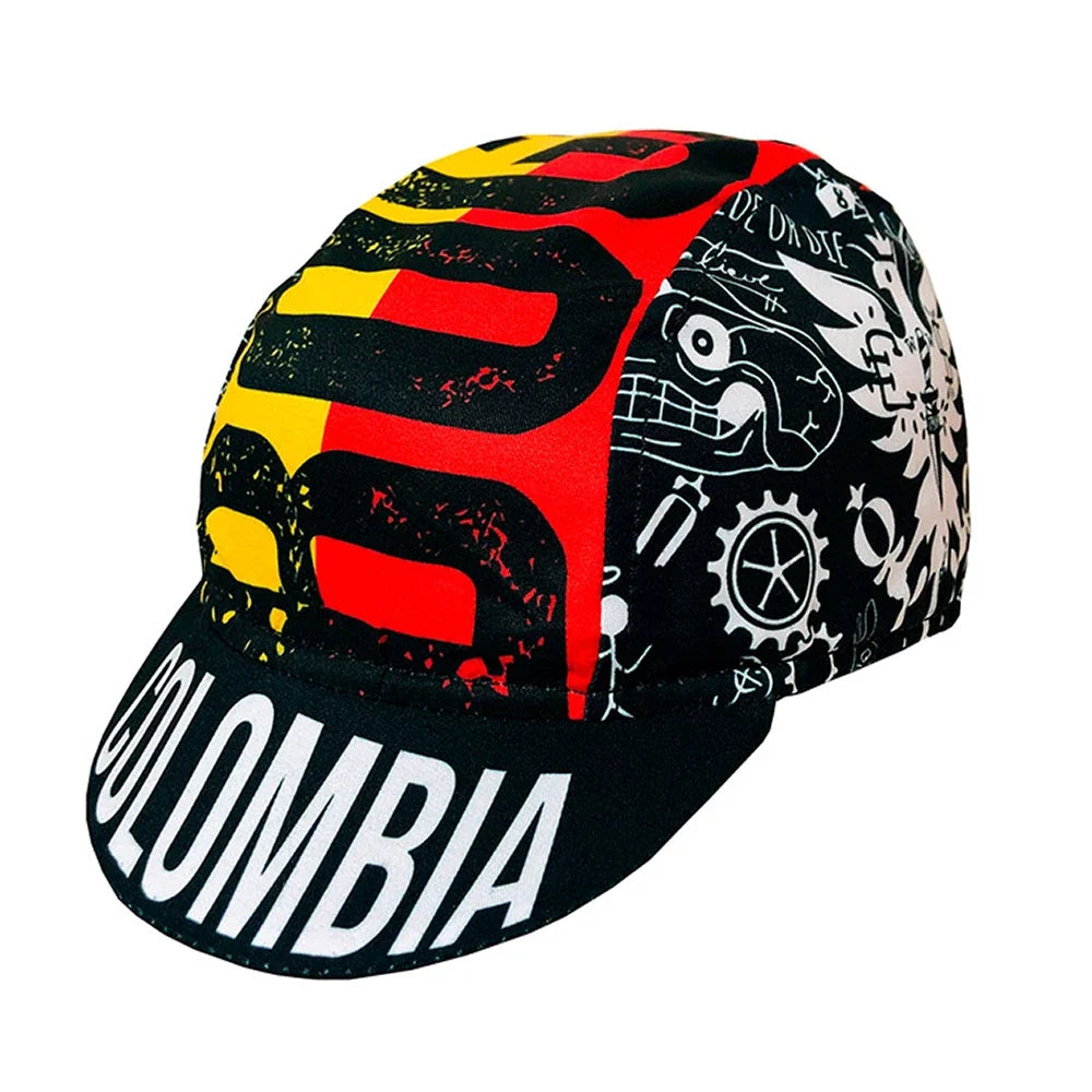 Colombia Black Cycling Cap