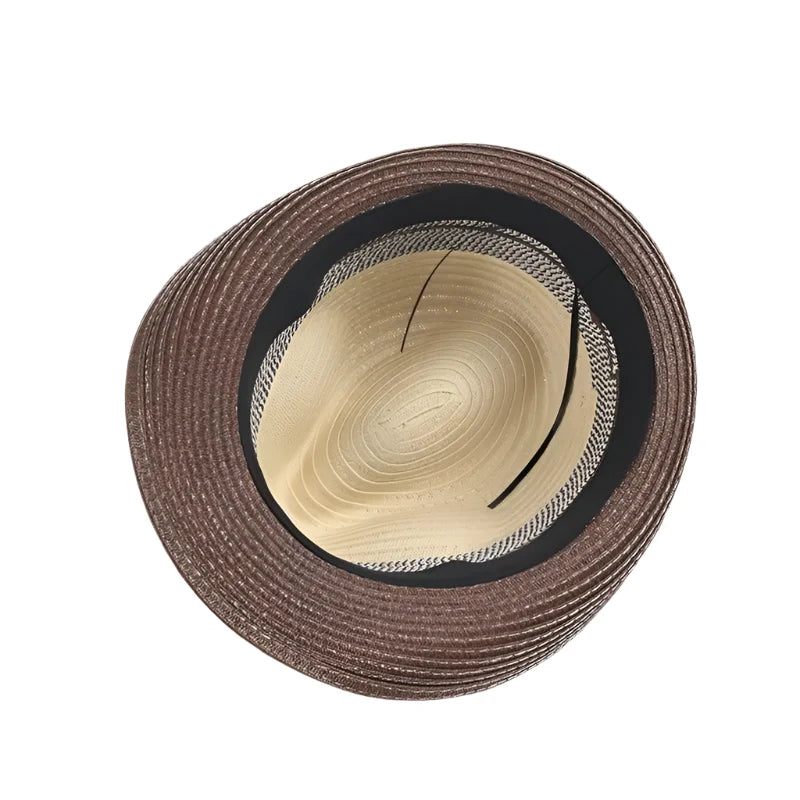 Coltrane Striped Straw Trilby Hat