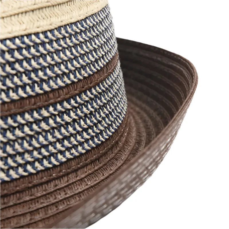 Coltrane Striped Straw Trilby Hat