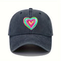 Concentric Hearts Washed Cotton Baseball Cap