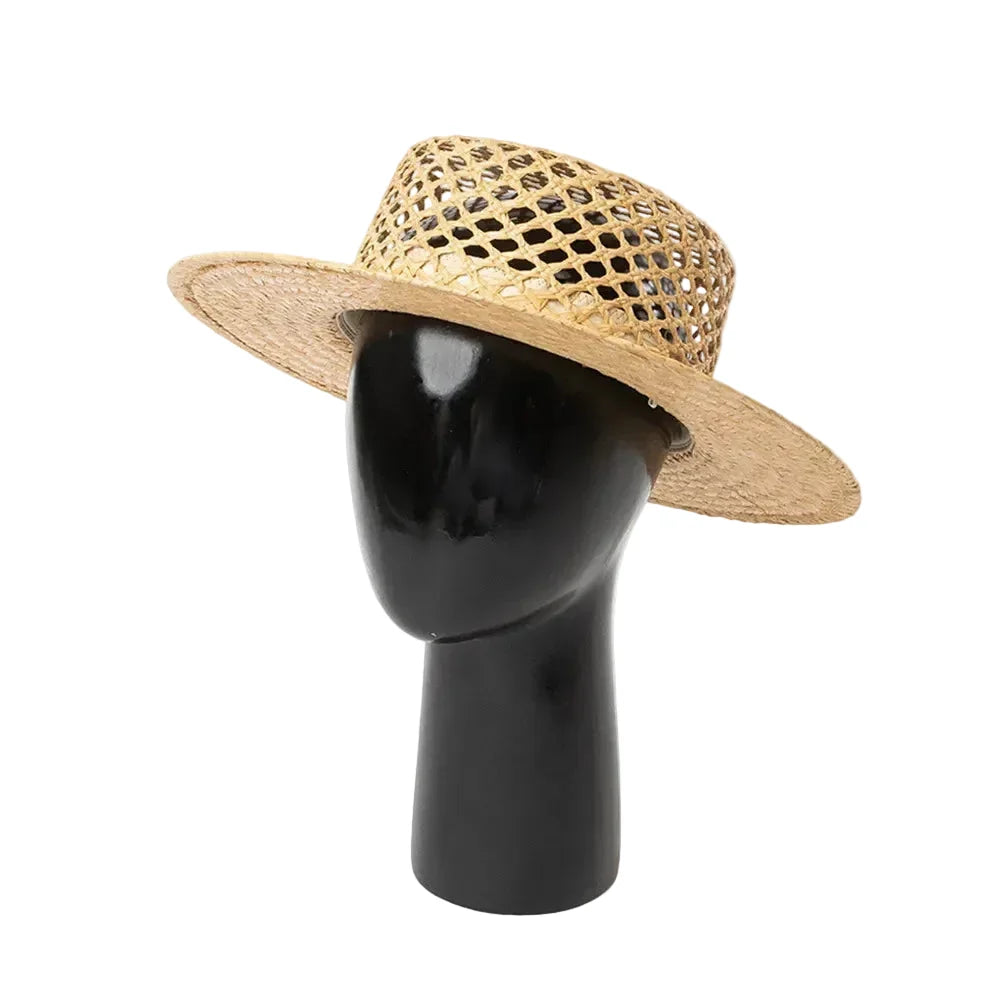 Copacabana Summer Handmade Raffia Sun Boater Hat