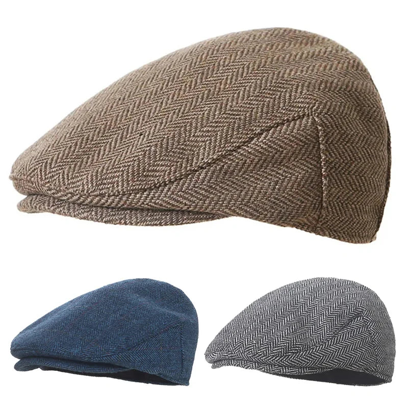 Cork Kids Herringbone Wool Flat Cap
