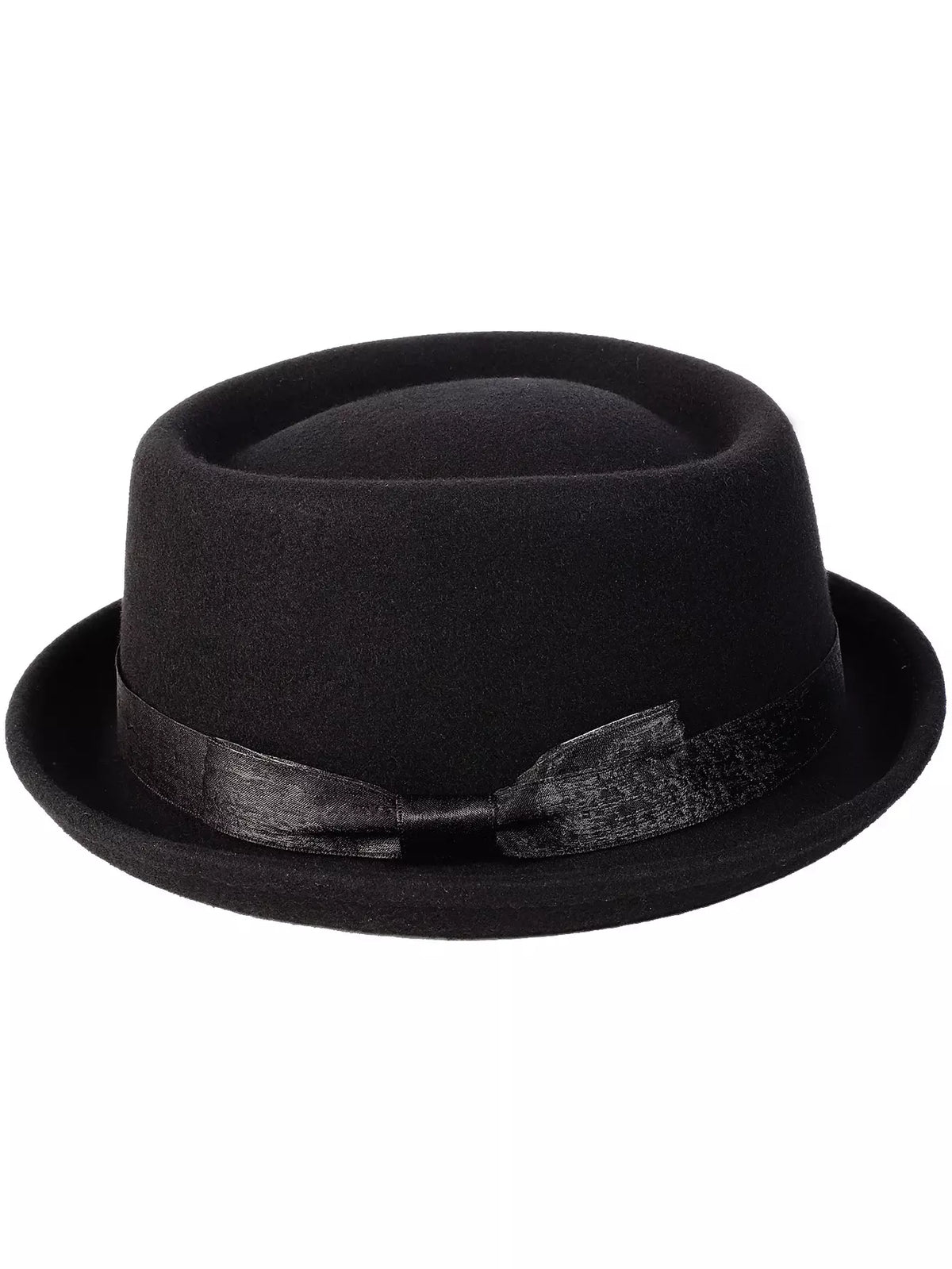 Corleone Black Wool Porkpie Hat