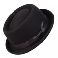 Corleone Black Wool Porkpie Hat