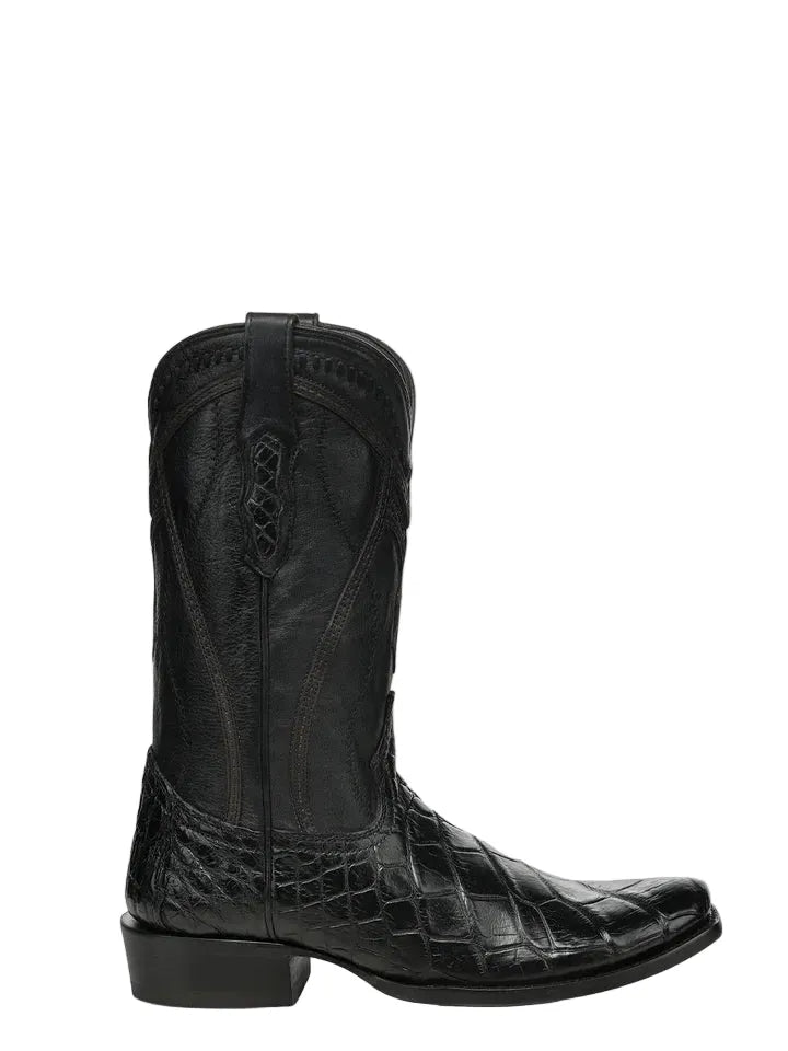 Corral Men's Black Alligator Inlay Exotic Cowboy Boots A5104