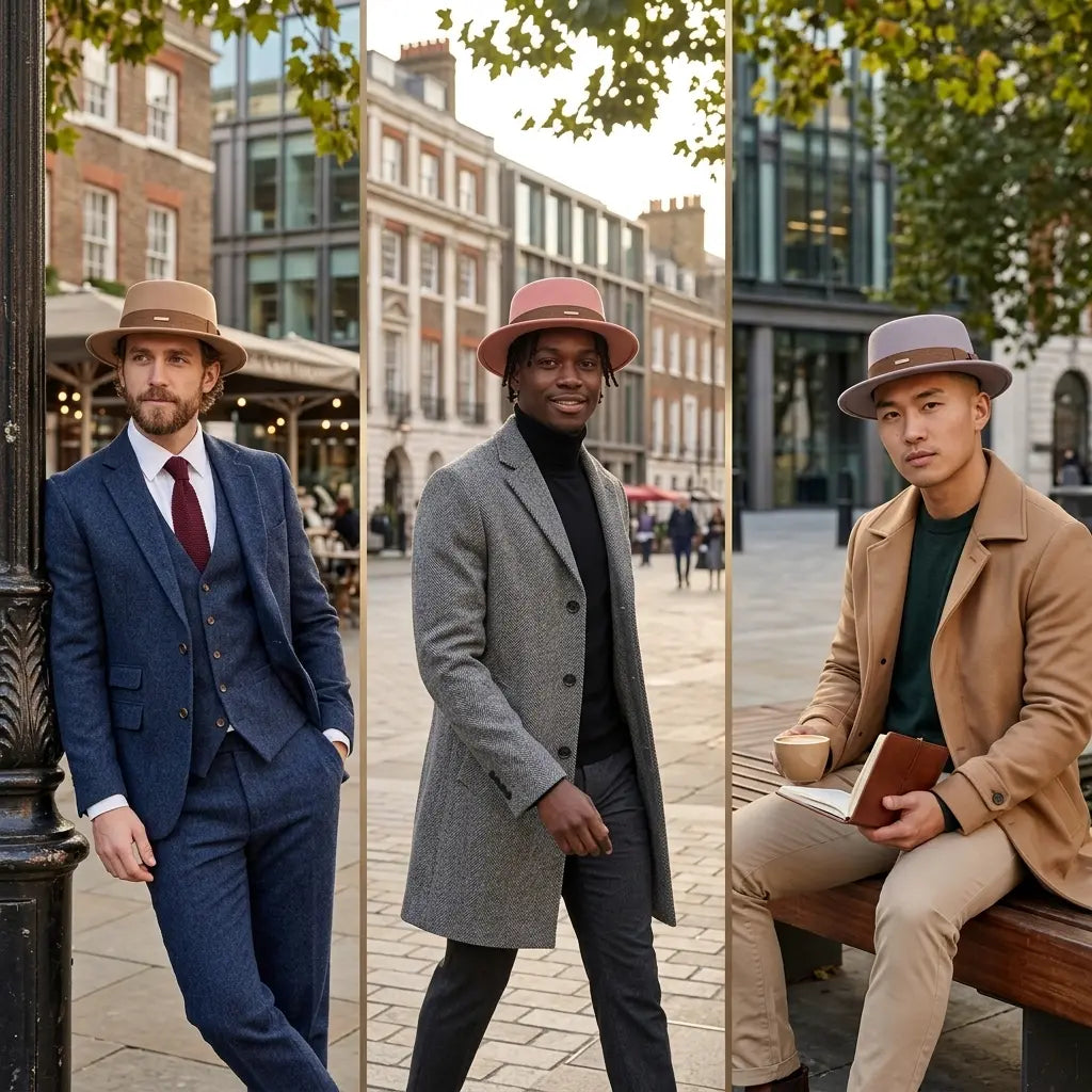 Costello Cotton Fedora Porkpie Hat