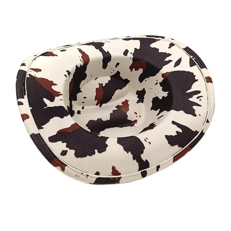 Cow Skin Print Western Cowboy Hat