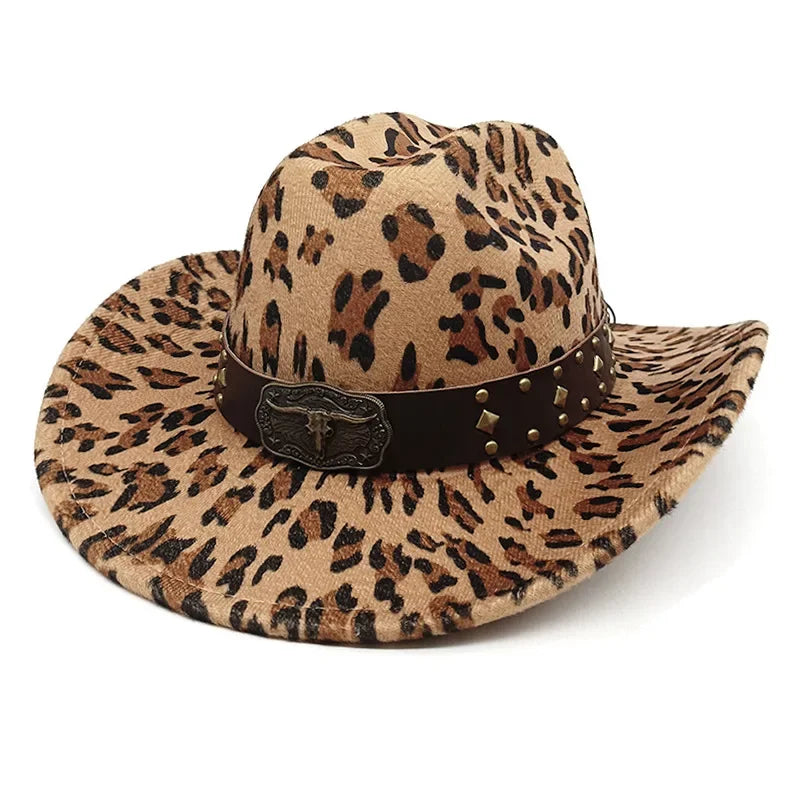 Cow Skin Print Western Cowboy Hat
