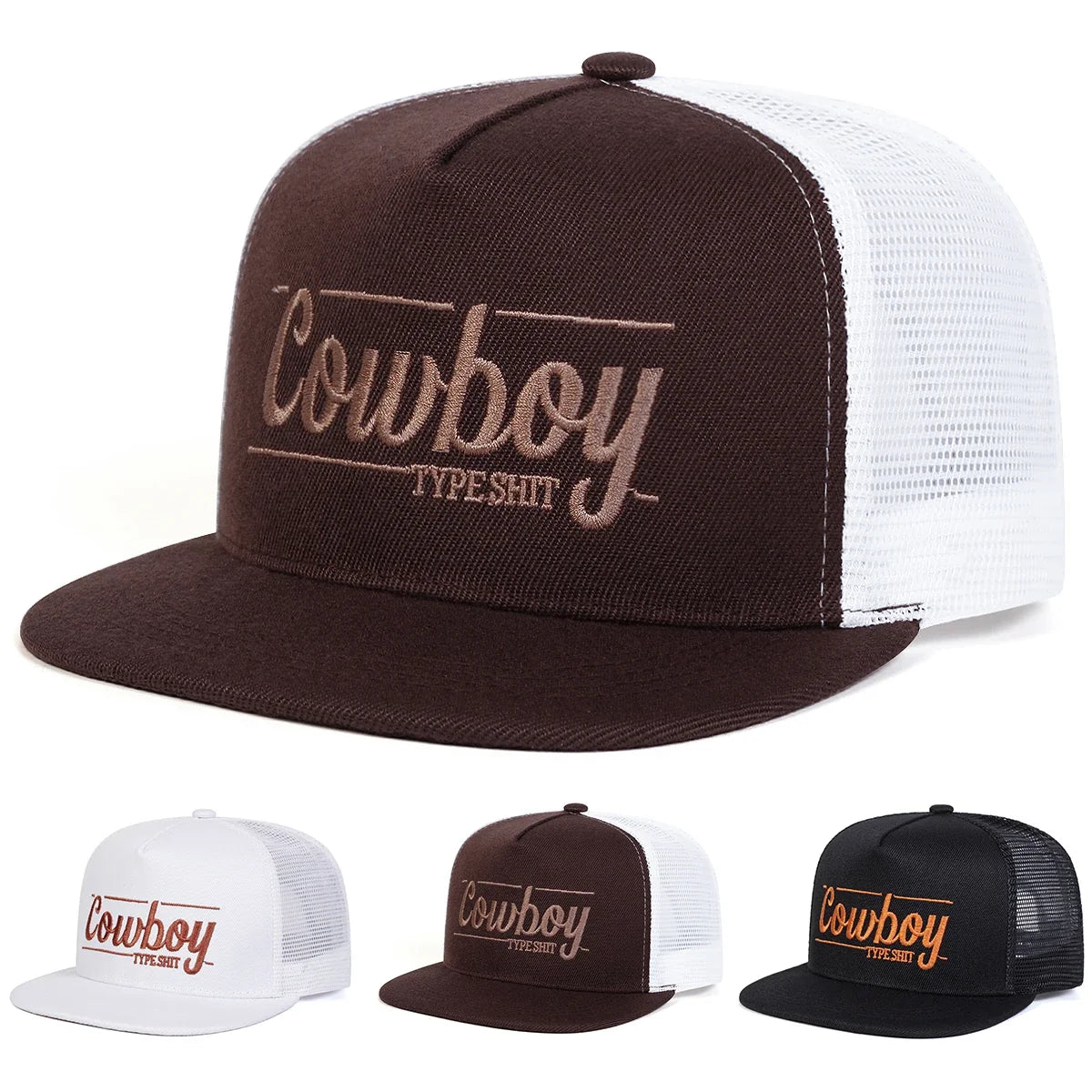 Cowboy Typeshit Trucker Snapback Cap