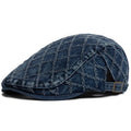 Crawford Denim Rhombuses Flat Cap
