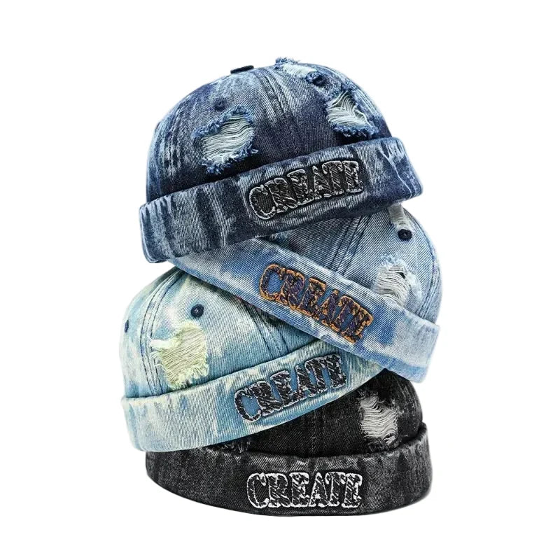 Create Distressed Denim Docker Cap