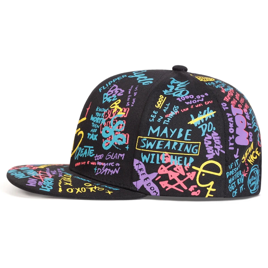 Create Graffiti Print Snapback Cap