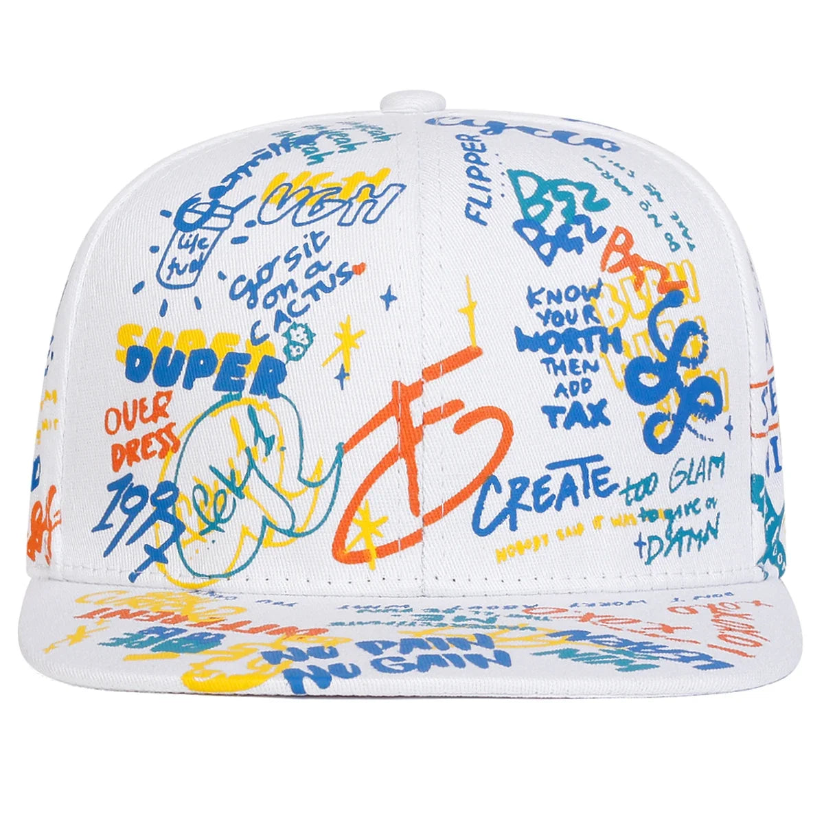 Create Graffiti Print Snapback Cap