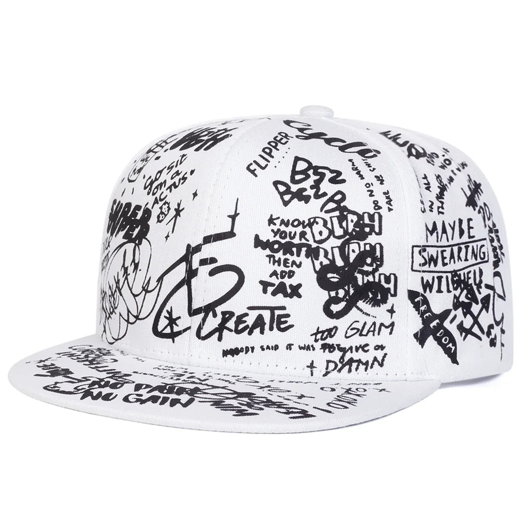 Create Graffiti Print Snapback Cap
