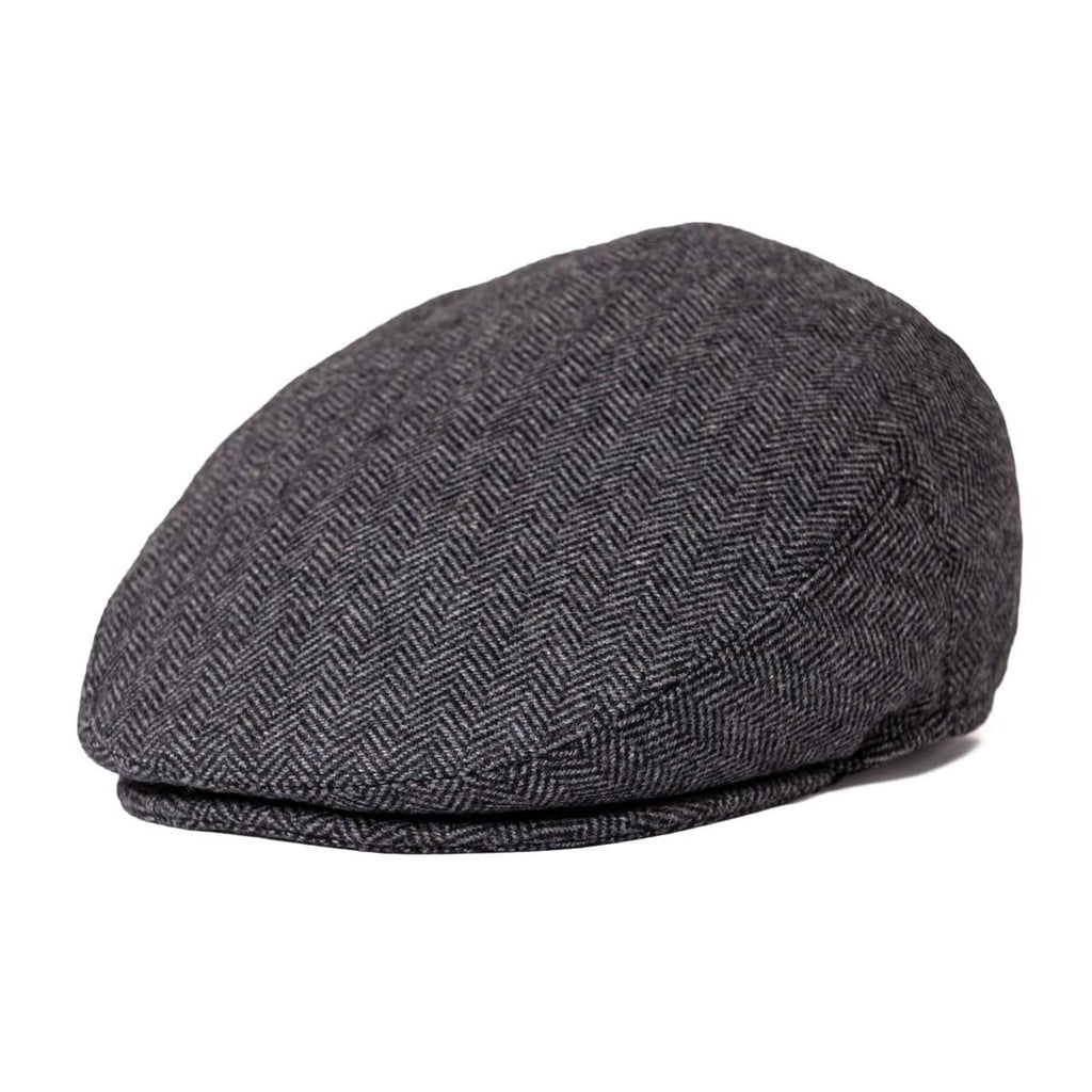 Croix Herringbone Wool Flat Cap
