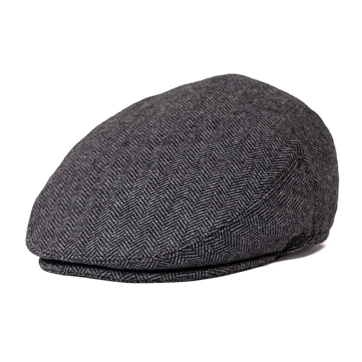 Croix Herringbone Wool Flat Cap