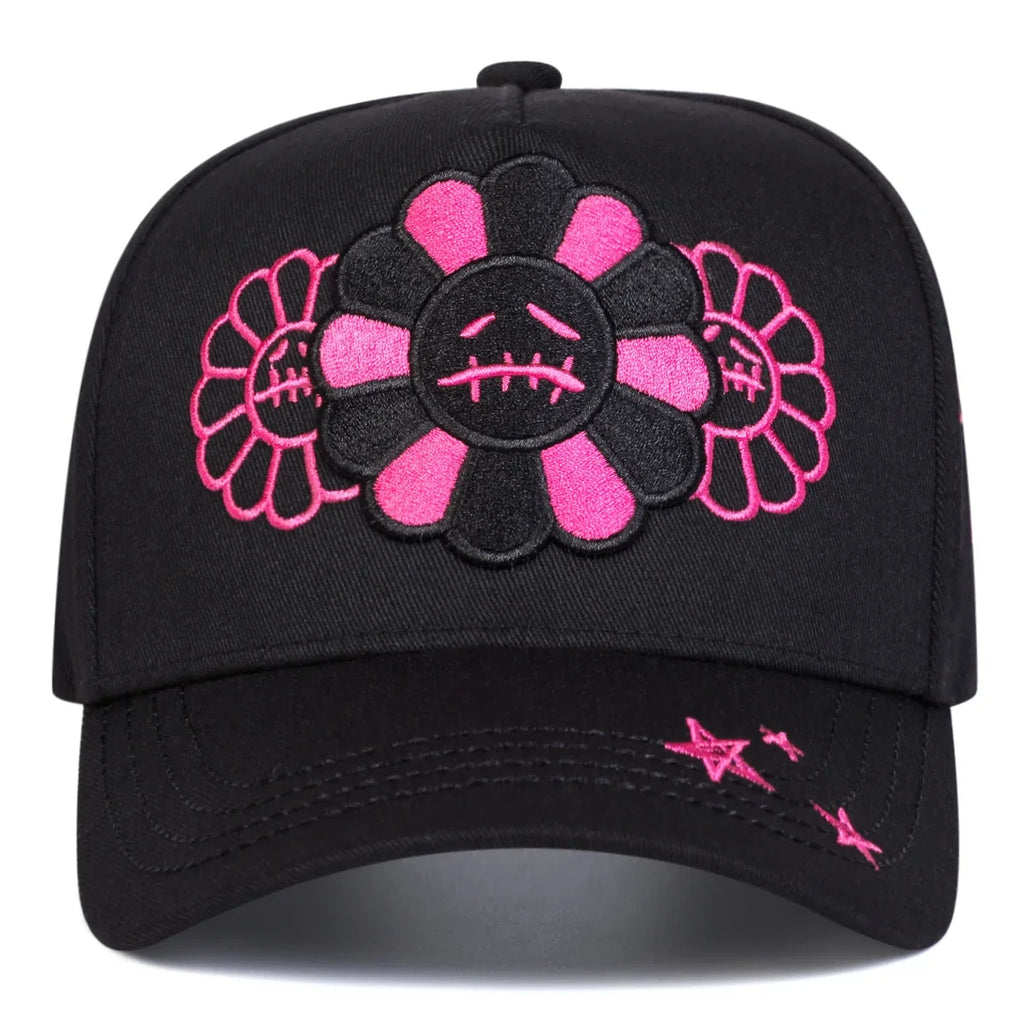 Crying Flowers Gothic Baseball Cap