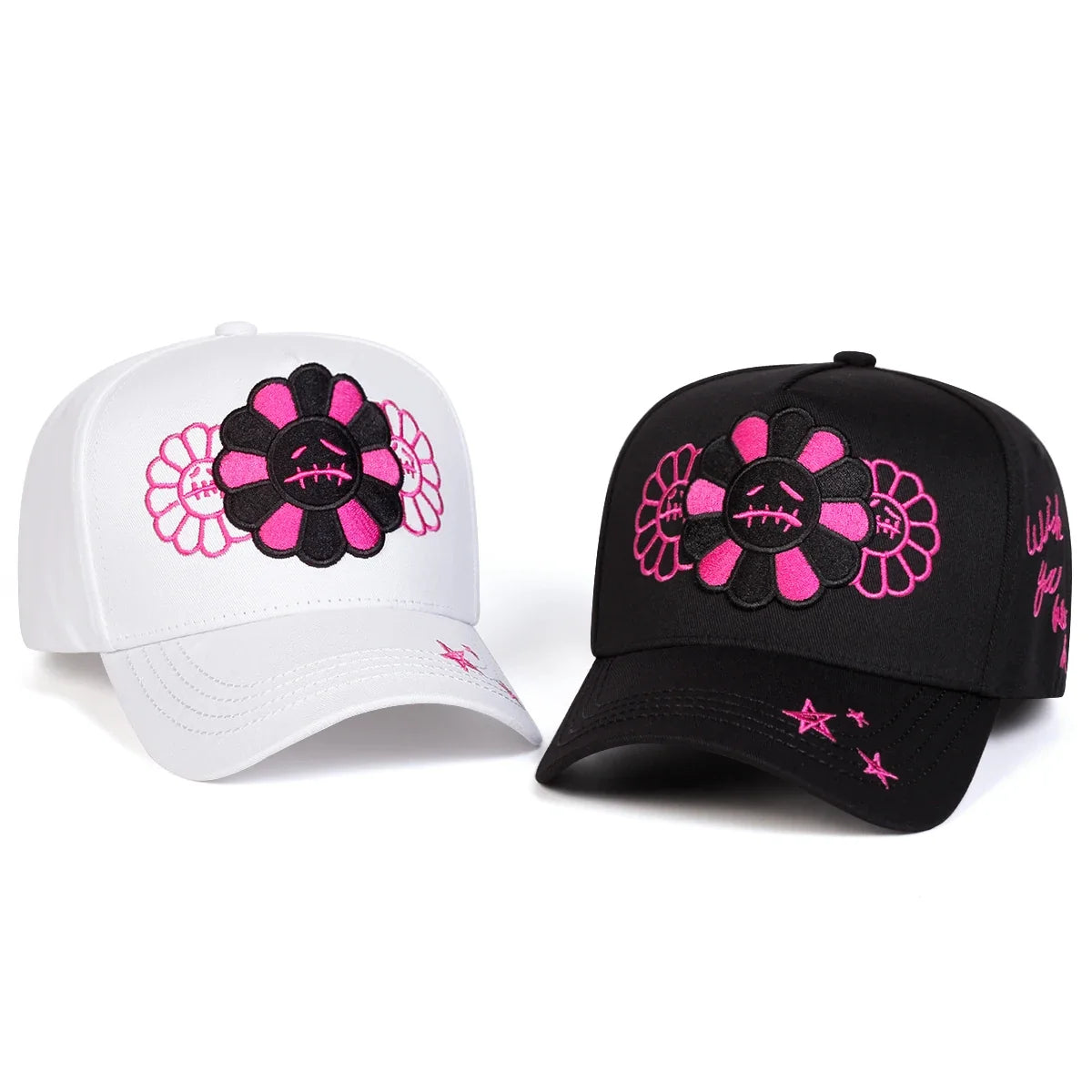 Crying Flowers Gothic Baseball Cap