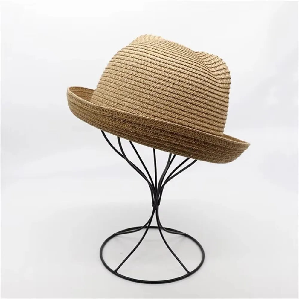 Cute Ears Kids Summer Straw Bucket Hat