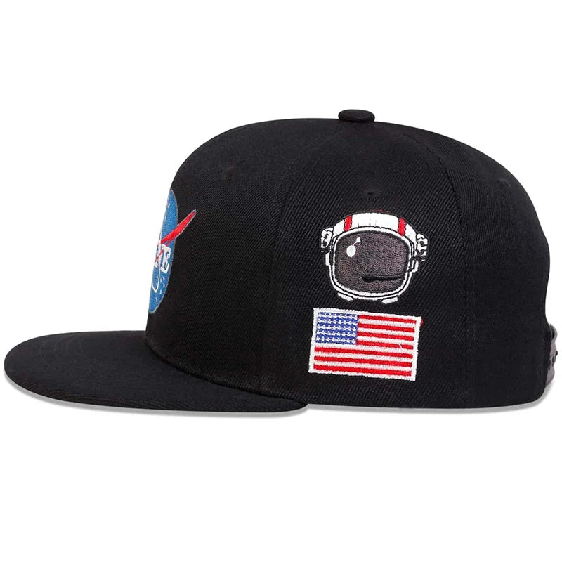 DNINE NASA Black Snapback Cap