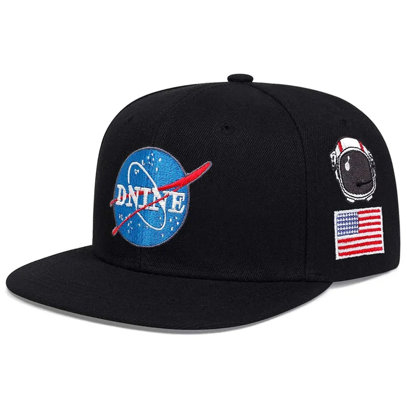 DNINE NASA Black Snapback Cap