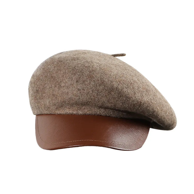 D'Arcy Women Wool Leather Beret