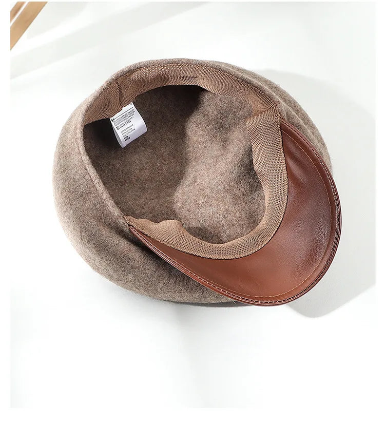 D'Arcy Women Wool Leather Beret