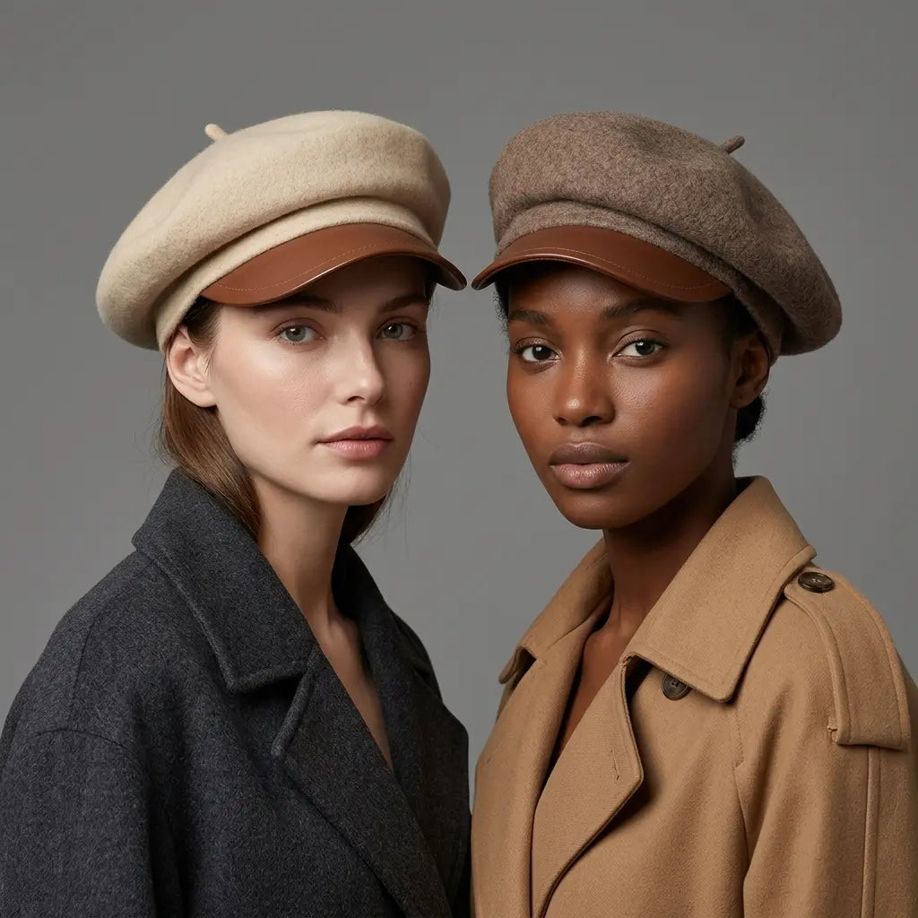 D'Arcy Women Wool Leather Beret