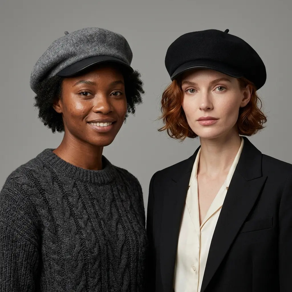D'Arcy Women Wool Leather Beret