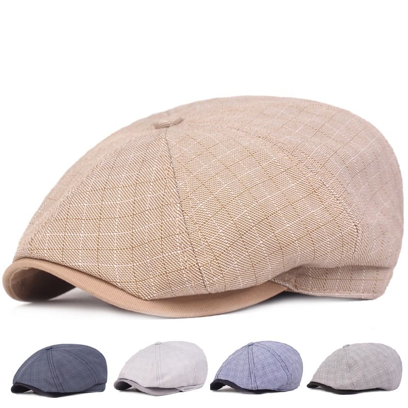 D&T Plaid Cotton Newswoy Cap