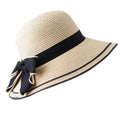 Da Costa Women Bowknot Summer Straw Bucket Hat