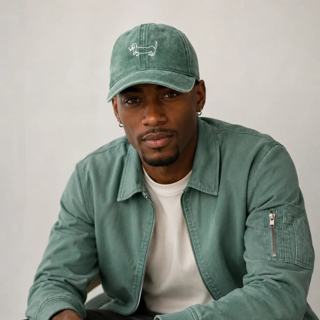 Dachshund Retro Washed Cotton Baseball Cap